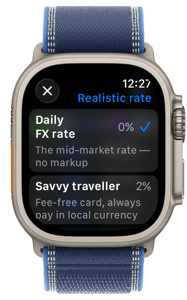 Choosing a Realistic Rate tier on Apple Watch