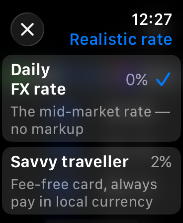 Choosing a Realistic Rate tier on Apple Watch